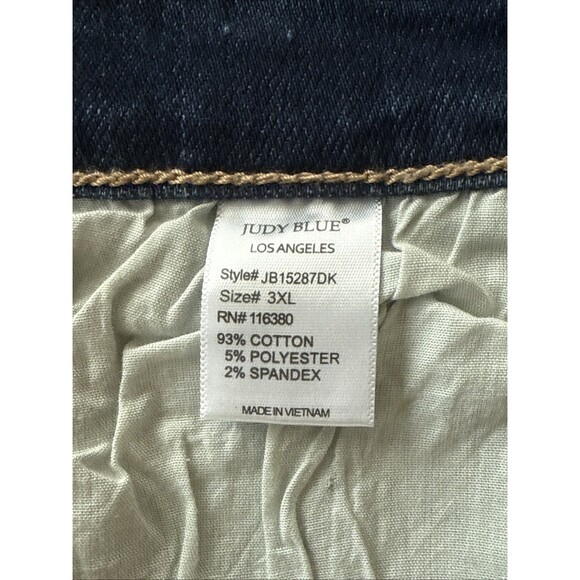 Judy Blue High Waist Bermudas Shorts Jeans Back Flap Pockets JB15287DK Size 3XL - Picture 6 of 9